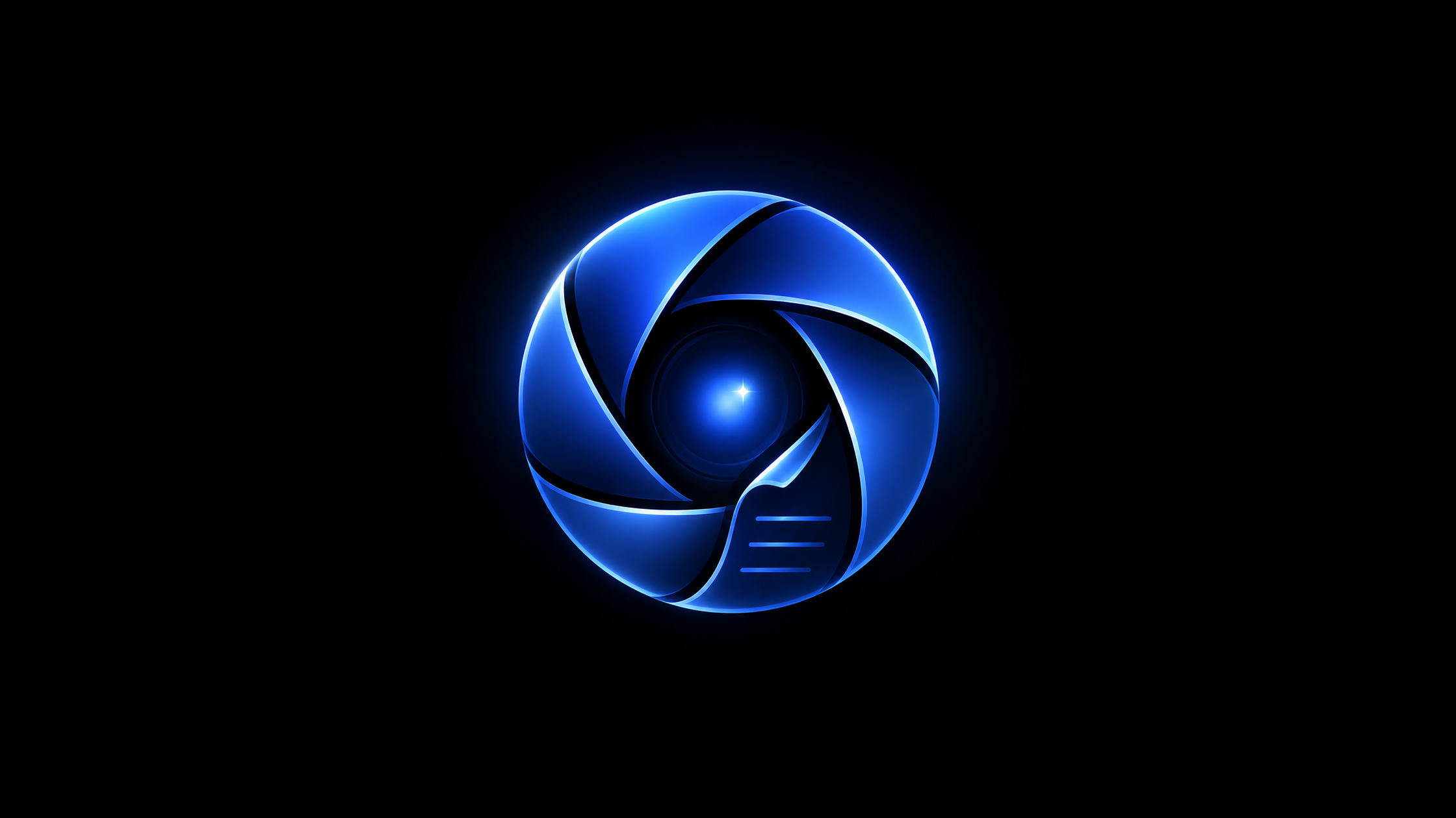 Синий объектив — обложка приложения Luminum